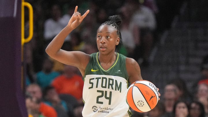 Seattle Storm guard Jewell Loyd. Seattle Storm guard Jewell Loyd.