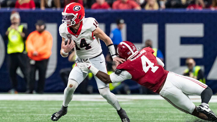 Gunner Stockton, Qua Russaw, Georgia Bulldogs, Alabama Crimson Tide Gunner Stockton, Qua Russaw, Georgia Bulldogs, Alabama Crimson Tide