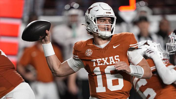 Nov 28, 2025; Austin, Texas, USA; Texas Longhorns quarterback Arch Manning Nov 28, 2025; Austin, Texas, USA; Texas Longhorns quarterback Arch Manning