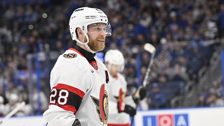 Mar 28, 2026; Tampa, Florida, USA; Ottawa Senators right wing Claude Giroux (28) skates during the second period against Tampa Bay Lightning at Benchmark International Arena. Mandatory Credit: Pablo Robles-Imagn Images Mar 28, 2026; Tampa, Florida, USA; Ottawa Senators right wing Claude Giroux (28) skates during the second period against Tampa Bay Lightning at Benchmark International Arena. Mandatory Credit: Pablo Robles-Imagn Images