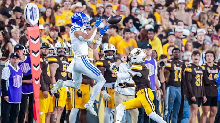 BYU WR Chase Roberts vs Wyoming