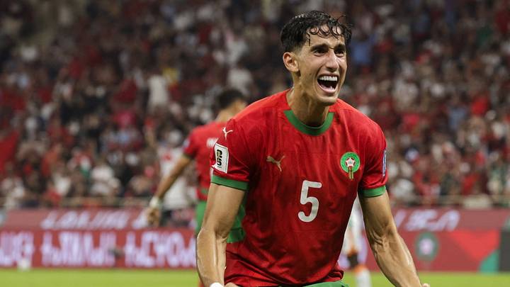 Marruecos avasallador: ha ganado seis de seis partidos. El zaguero Nayef Aguerd celebra tras anotar uun gol frente a Nigeria. Marruecos avasallador: ha ganado seis de seis partidos. El zaguero Nayef Aguerd celebra tras anotar uun gol frente a Nigeria.