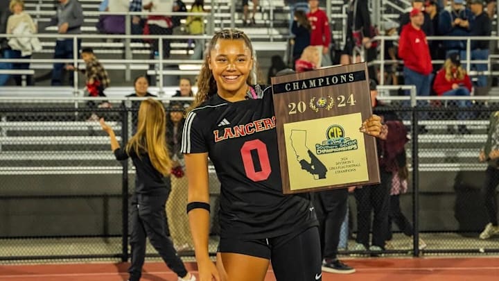 Orange Lutheran QB Makena Cook (2027) is one of the country's best girls flag football players.
