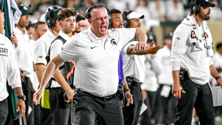 Michigan State’s head coach Pat Fitzgerald. 