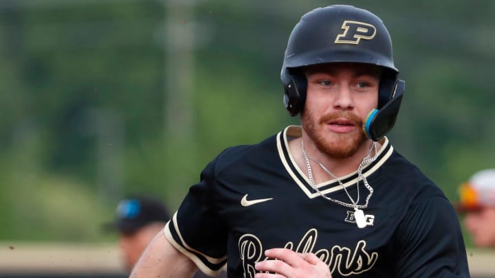 Purdue Boilermakers catcher Connor Caskenette 