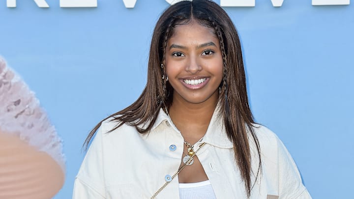 Natalia Bryant arrives at the REVOLVE Festival 2023.