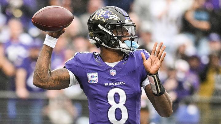 Oct 4, 2026; Baltimore, Maryland, USA; Baltimore Ravens quarterback Lamar Jackson (8) drops back to pass during the first half against the Tennessee Titans at M&T Bank Stadium. Mandatory Credit: Tommy Gilligan-Imagn Images Oct 4, 2026; Baltimore, Maryland, USA; Baltimore Ravens quarterback Lamar Jackson (8) drops back to pass during the first half against the Tennessee Titans at M&T Bank Stadium. Mandatory Credit: Tommy Gilligan-Imagn Images