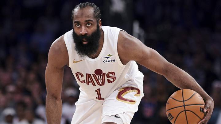 Cleveland Cavaliers guard James Harden. Cleveland Cavaliers guard James Harden.