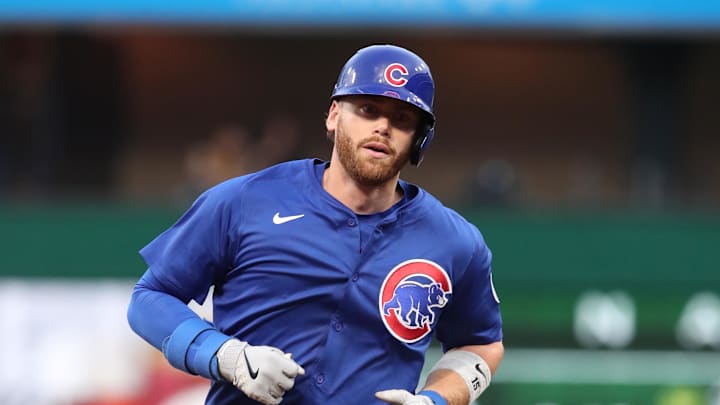 Chicago Cubs catcher Carson Kelly (15) circles the bases after a two-run home run against the Pittsburgh Pirates during the fourth inning at PNC Park on April 29.