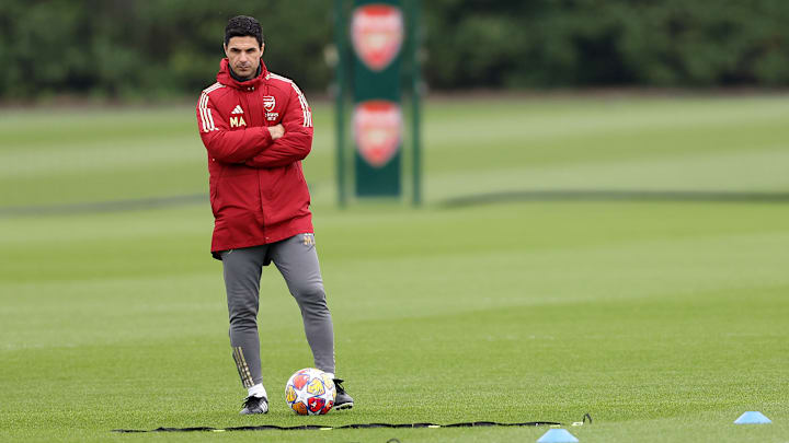Arsenal FC Training Session And Press Conference - UEFA Champions League 2023/24