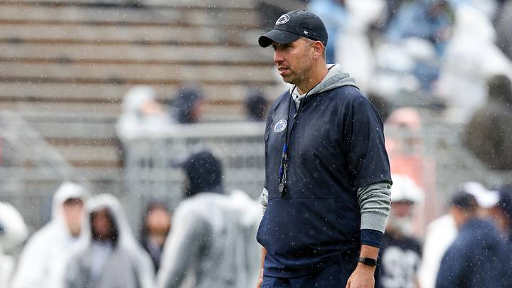 Penn State Nittany Lions football coach Matt Campbell walks on there field during practice at Beaver Stadium. Penn State Nittany Lions football coach Matt Campbell walks on there field during practice at Beaver Stadium.