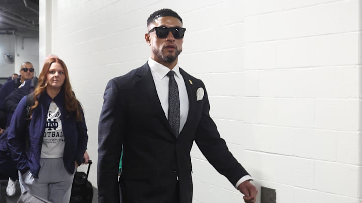 Highly-regarded Notre Dame football coach Marcus Freeman did not rule out a potential NFL coaching stint. 