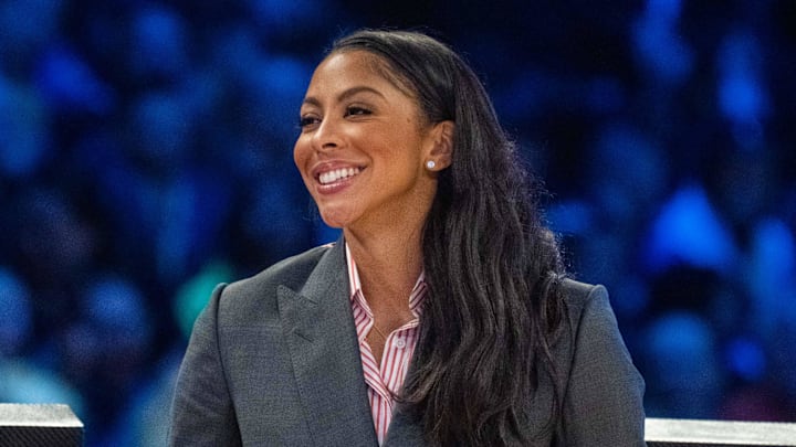 February 15, 2020; Chicago, Illinois, USA; Los Angeles Sparks forward Candace Parker during NBA All Star Saturday Night at United Center. Mandatory Credit: Kyle Terada-Imagn Images