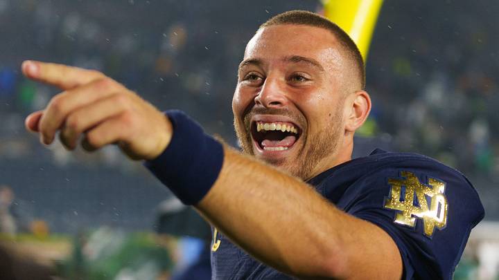 Notre Dame football quarterback CJ Carr saw his streak of 14 straight games with a touchdown pass end against Michigan State. Time to start another one Saturday at Purdue.