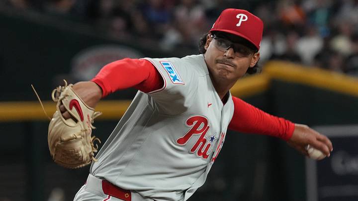 Sep 1, 2026; Phoenix, Arizona, USA; Philadelphia Phillies pitcher Jesus Luzardo (44) throws against the Arizona Diamondbacks in the first inning at Chase Field. Mandatory Credit: Rick Scuteri-Imagn Images Sep 1, 2026; Phoenix, Arizona, USA; Philadelphia Phillies pitcher Jesus Luzardo (44) throws against the Arizona Diamondbacks in the first inning at Chase Field. Mandatory Credit: Rick Scuteri-Imagn Images
