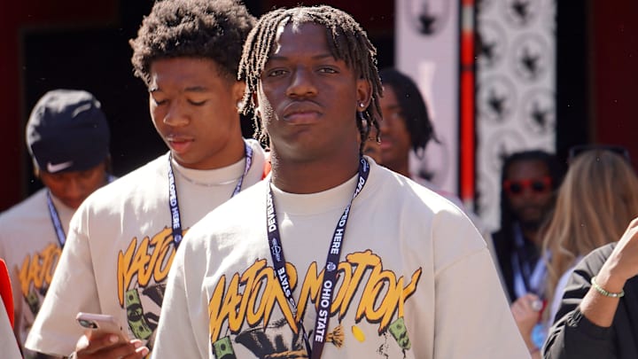Jamier Brown, wide receiver at Wayne, soaks up the atmosphere of the game between the Ohio State Buckeyes and Texas Longhorns at Ohio Stadium on Aug. 30, 2025.