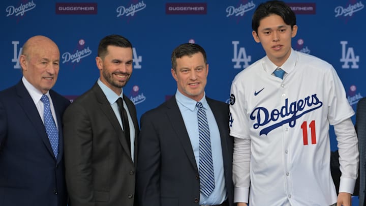 Los Angeles Dodgers introductory press conference for pitcher Roki Sasaki.