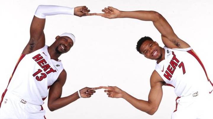 Bam And Giannis from Miami Heat Media day. 3