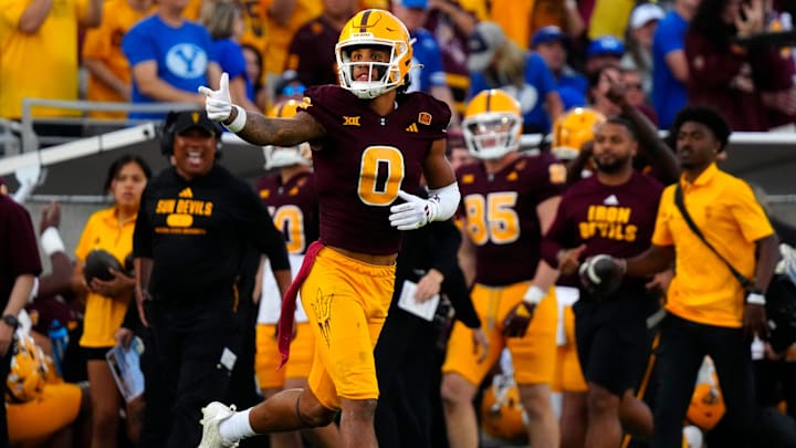 Arizona State wide receiver Jordyn Tyson (0).