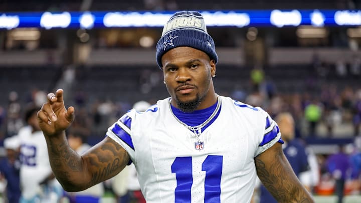 Dallas Cowboys defensive end Micah Parsons reacts after a game against the Baltimore Ravens at AT&T Stadium. 