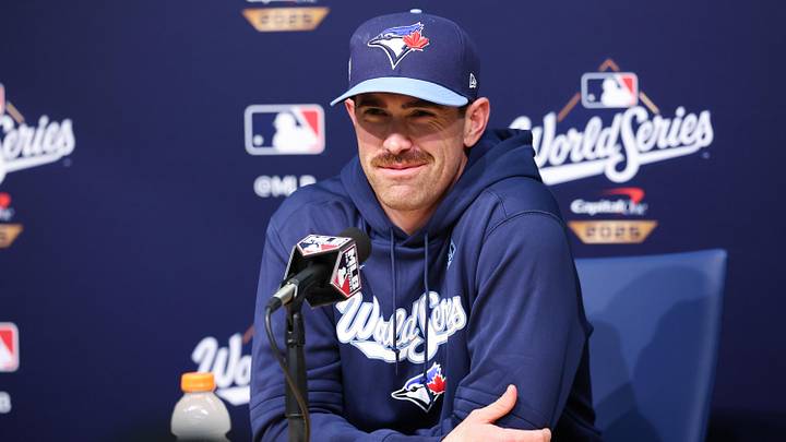 Toronto Blue Jays pitcher Shane Bieber. Toronto Blue Jays pitcher Shane Bieber.
