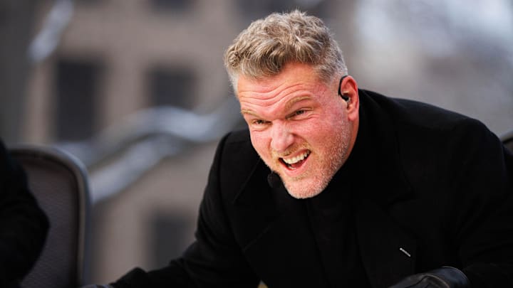 Pat McAfee hosts the ESPN College GameDay show before the first round of the College Football Playoff between Notre Dame and Indiana on Friday, Dec. 20, 2024, in South Bend.