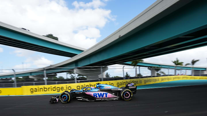 May 7, 2023; Miami Gardens, Florida, USA; Alpine driver Pierre Gasly (10) of France during the May 7, 2023; Miami Gardens, Florida, USA; Alpine driver Pierre Gasly (10) of France during the