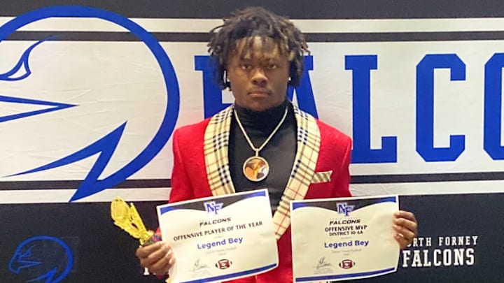 North Forney (Texas) dynamic high school football athlete Legend Bey