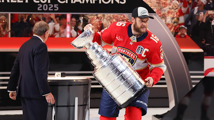 Aleksander Barkov played with a gash on his hand throughout the 2025 Stanley Cup Final.