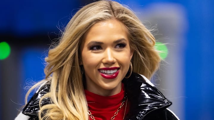 Kansas City Chiefs team executive Gracie Hunt against the Buffalo Bills in the 2024 AFC divisional round game at Highmark Stadium.