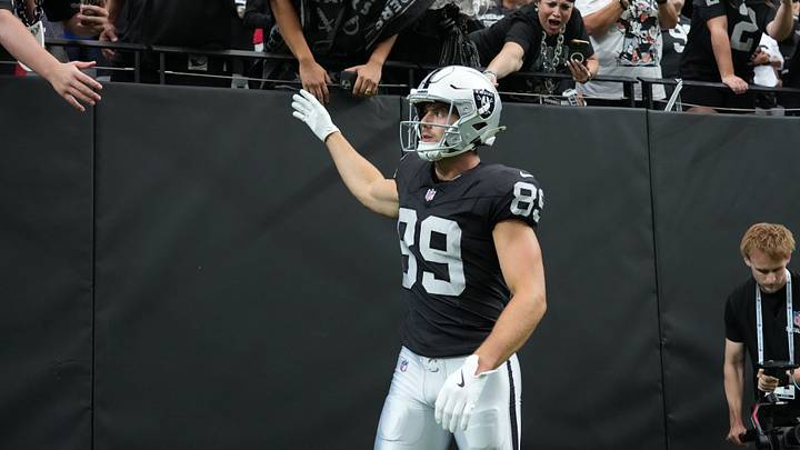 Las Vegas Raiders tight end Brock Bowers. Las Vegas Raiders tight end Brock Bowers.