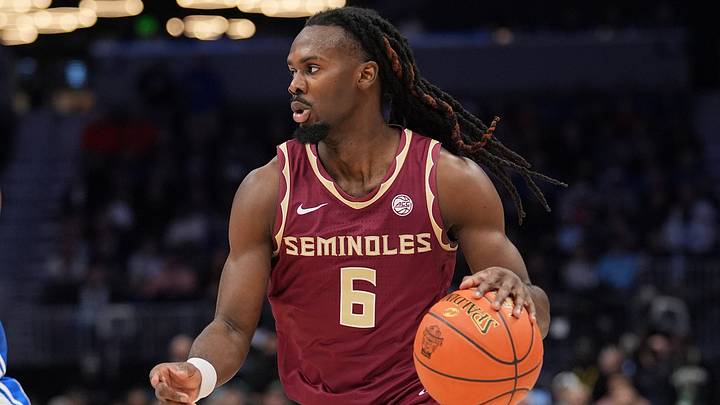 Mar 12, 2026; Charlotte, NC, USA; Florida State Seminoles guard Robert McCray V. (6) during the second half against the Duke Blue Devils at Spectrum Center.