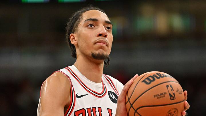 Chicago Bulls forward Noa Essengue (24) 