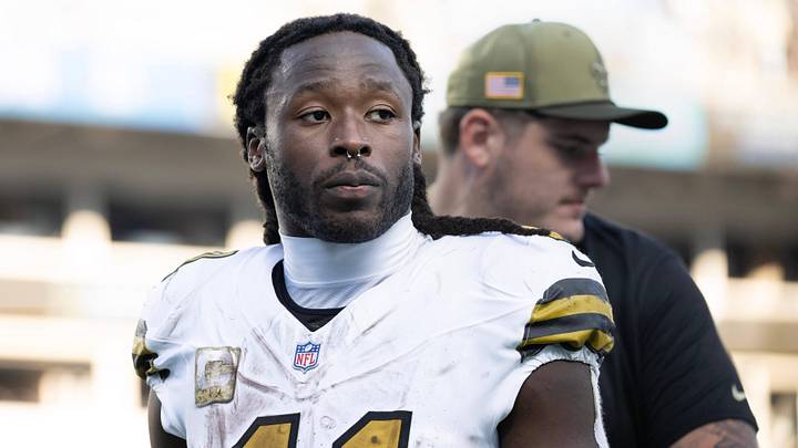 Nov 9, 2025; Charlotte, North Carolina, USA; New Orleans Saints running back Alvin Kamara (41) walks off the field after the game at Bank of America Stadium. Mandatory Credit: Bob Donnan-Imagn Images Nov 9, 2025; Charlotte, North Carolina, USA; New Orleans Saints running back Alvin Kamara (41) walks off the field after the game at Bank of America Stadium. Mandatory Credit: Bob Donnan-Imagn Images