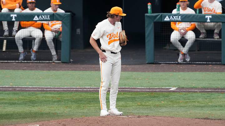 Nic Abraham during Tennessee baseball’s Orange & White scrimmage at Lindsey Nelson Stadium on November 9, 2025, in Knoxville, Tenn.