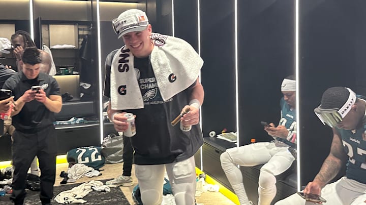 Cooper DeJean celebrates winning Super Bowl LIX as a rookie. Cooper DeJean celebrates winning Super Bowl LIX as a rookie.