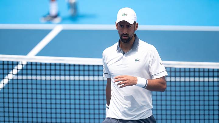Novak Djokovic, of Serbia, reacts after scoring a point against Thiago Agustin Tirante, of Argentina, at the Cincinnati Open at the Lindner Family Tennis Center in Mason, Ohio, on Saturday, August 15, 2026. Novak Djokovic, of Serbia, reacts after scoring a point against Thiago Agustin Tirante, of Argentina, at the Cincinnati Open at the Lindner Family Tennis Center in Mason, Ohio, on Saturday, August 15, 2026.