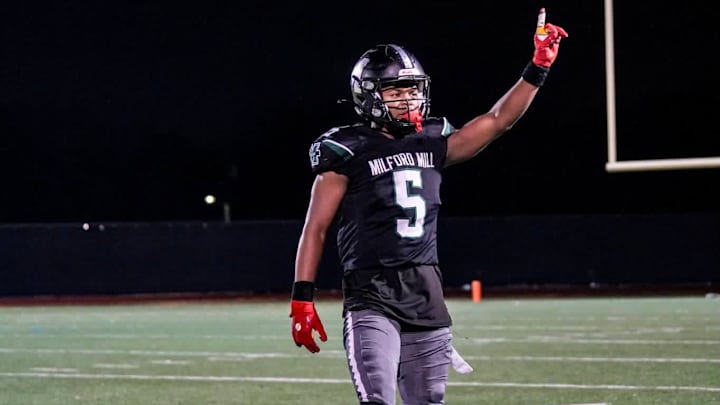 2026 Damon Ferguson on the football field