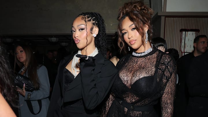 Jordyn Woods and Jodie Woods at the Victoria's Secret afterparty at The Crane Club in New York City.