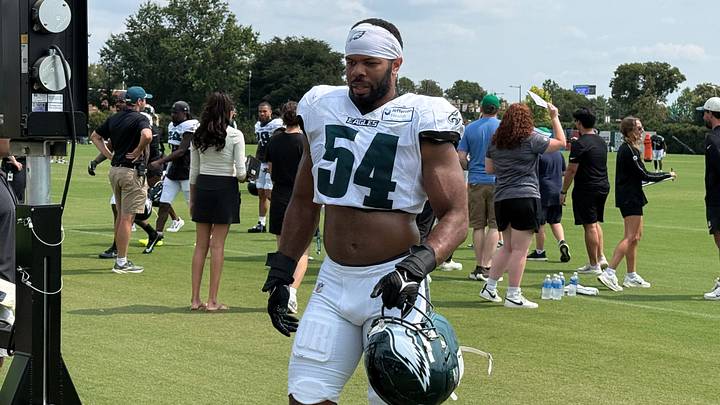Jeremiah Trotter, Jr., has provided solid competition at Eagles camp in the summer of 2026. Jeremiah Trotter, Jr., has provided solid competition at Eagles camp in the summer of 2026.