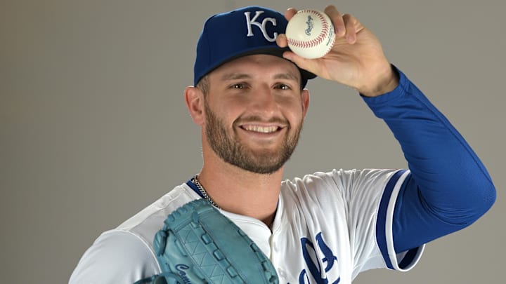 Feb 19, 2025; Surprise, AZ, USA; Kansas City Royals starting pitcher Noah Cameron (65) poses for a photo during media day at Camelback Ranch. Mandatory Credit: Jayne Kamin-Oncea-Imagn Images Feb 19, 2025; Surprise, AZ, USA; Kansas City Royals starting pitcher Noah Cameron (65) poses for a photo during media day at Camelback Ranch. Mandatory Credit: Jayne Kamin-Oncea-Imagn Images