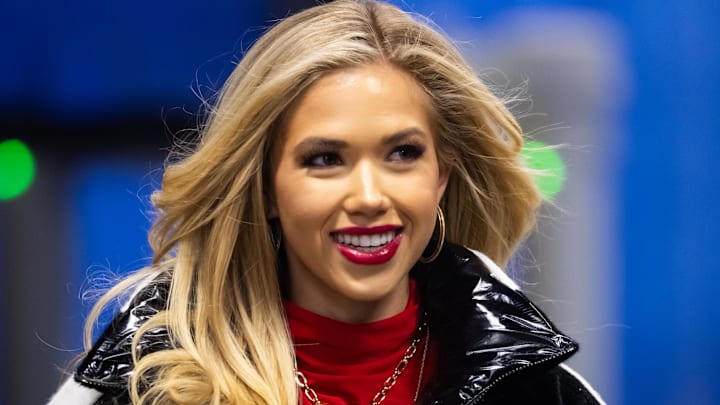 Kansas City Chiefs team executive Gracie Hunt against the Buffalo Bills in the 2024 AFC divisional round game at Highmark Stadium.