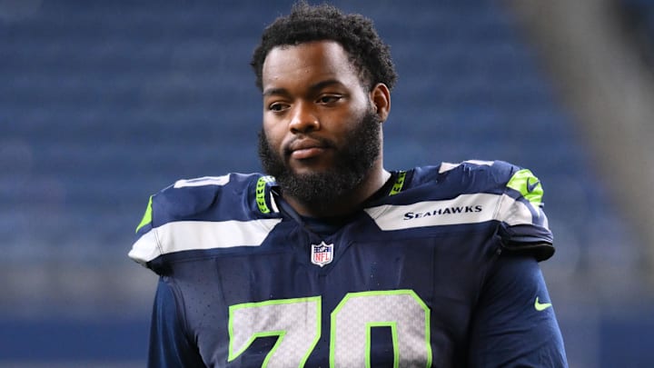 Seattle Seahawks guard Anthony Bradford after the game against the Minnesota Vikings at Lumen Field.