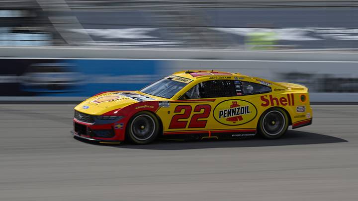 Sep 12, 2026; Madison, Illinois, USA; Team Penske driver Joey Logano (22) drives during the Enjoy Illinois 300 Cup Qualifying at World Wide Technology Raceway. Joe Puetz-Imagn Images Sep 12, 2026; Madison, Illinois, USA; Team Penske driver Joey Logano (22) drives during the Enjoy Illinois 300 Cup Qualifying at World Wide Technology Raceway. Joe Puetz-Imagn Images