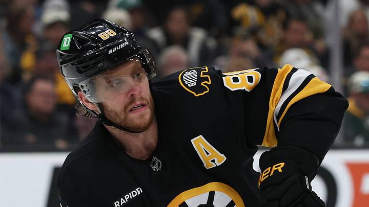 May 1, 2026; Boston, Massachusetts, USA; Boston Bruins right wing David Pastrnak during the first period of game six of the first round of the 2026 Stanley Cup Playoffs against the Buffalo Sabres at TD Garden. May 1, 2026; Boston, Massachusetts, USA; Boston Bruins right wing David Pastrnak during the first period of game six of the first round of the 2026 Stanley Cup Playoffs against the Buffalo Sabres at TD Garden.