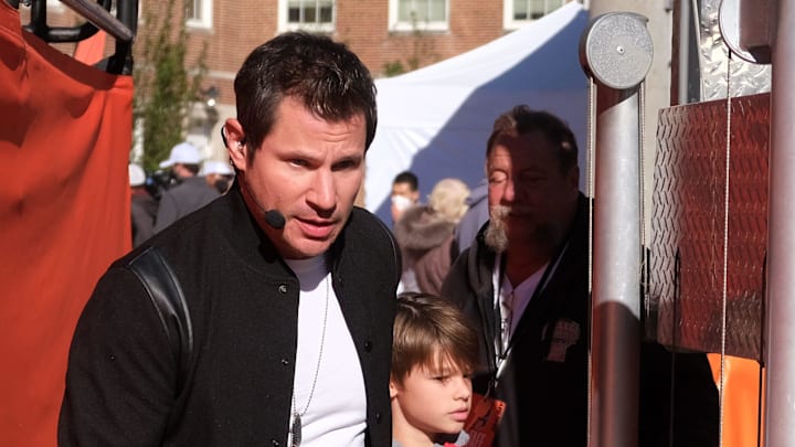 Nick Lachey attends  ESPN's 'College GameDay' broadcast at UC Saturday, Nov. 6, 2021.

Uc Vs Tulsa College Gameday 03416 Fb 11 06 21