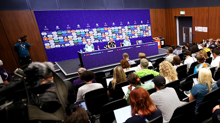 Germany - Press Conference And Training Session: Final - UEFA Women's EURO 2022