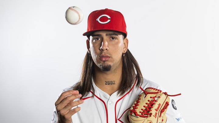 Feb 18, 2025; Goodyear, AZ, USA; Cincinnati Reds pitcher Jose Acuna poses for a portrait during Media Day at the Cincinnati Reds Development Complex. Mandatory Credit: Mark J. Rebilas-Imagn Images Feb 18, 2025; Goodyear, AZ, USA; Cincinnati Reds pitcher Jose Acuna poses for a portrait during Media Day at the Cincinnati Reds Development Complex. Mandatory Credit: Mark J. Rebilas-Imagn Images