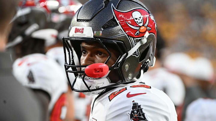 The Tampa Bay Buccaneers sent a crystal clear message to Shilo Sanders after releasing him on Sunday. (Mandatory Credit: Barry Reeger-Imagn Images)