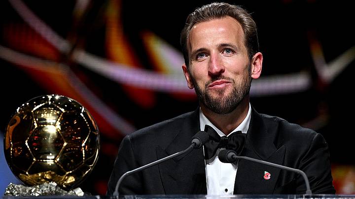Harry Kane took home the first Ballon d’Or of his brilliant career. Harry Kane took home the first Ballon d’Or of his brilliant career.
